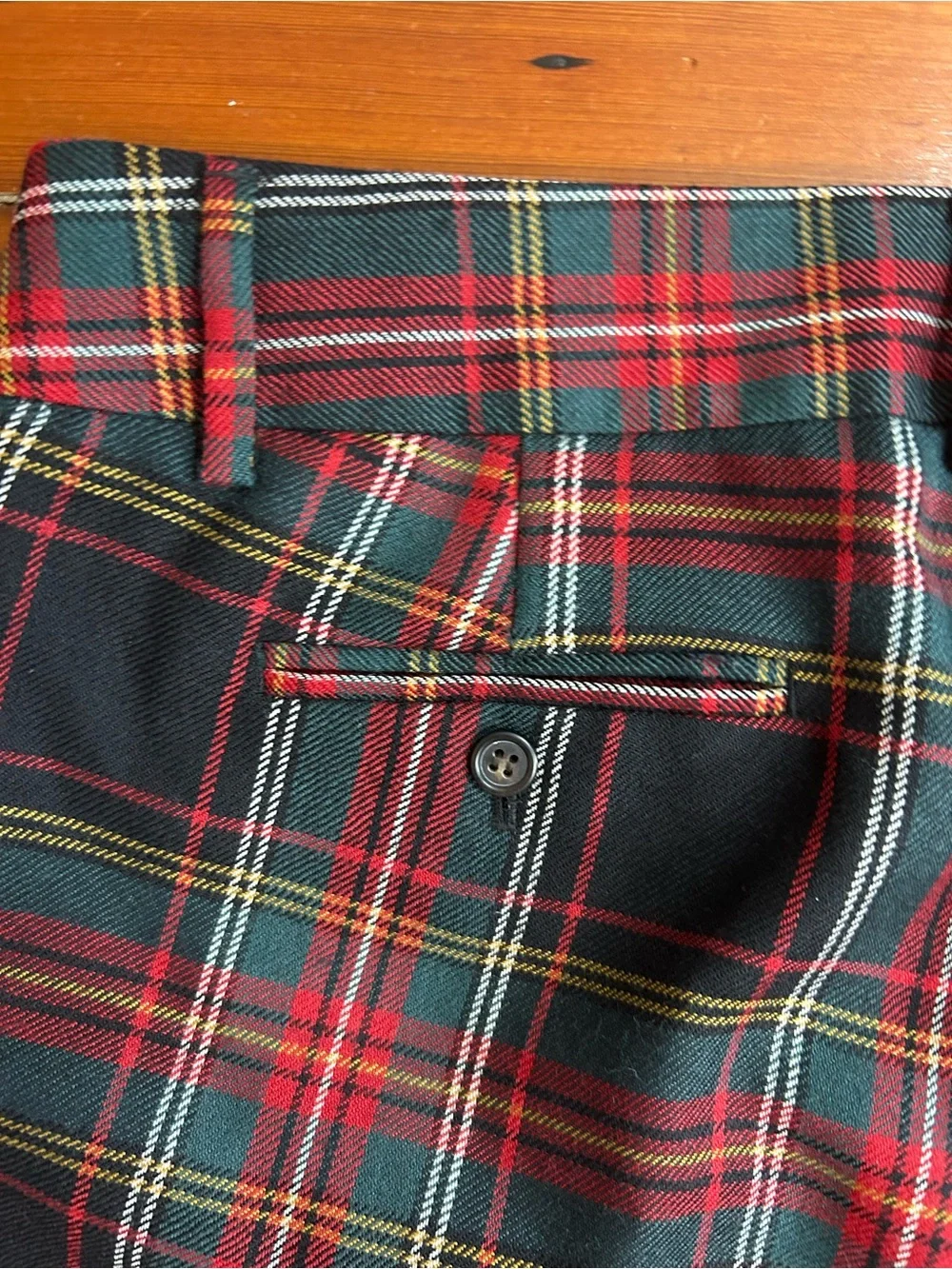 J.Crew Women’s Plaid Tartan Straight Leg Pants 100% Wool Sz 8 👽🧡
